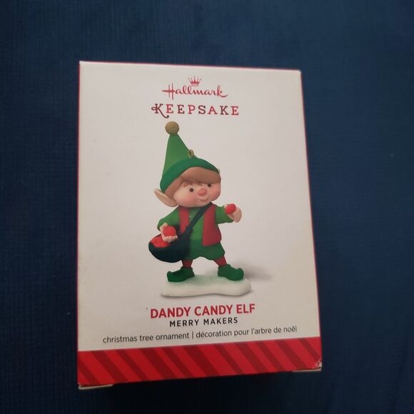 Hallmark Keepsake Ornament Candy Dandy Elf 2014 Christmas Collectible - Picture 1 of 3